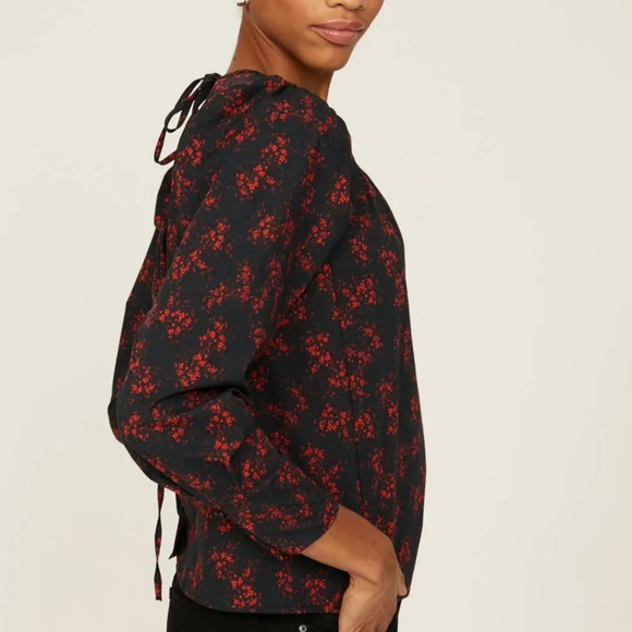 NWT Thakoon Collective Floral Puff Sleeve Top Size M - Picture 2 of 12